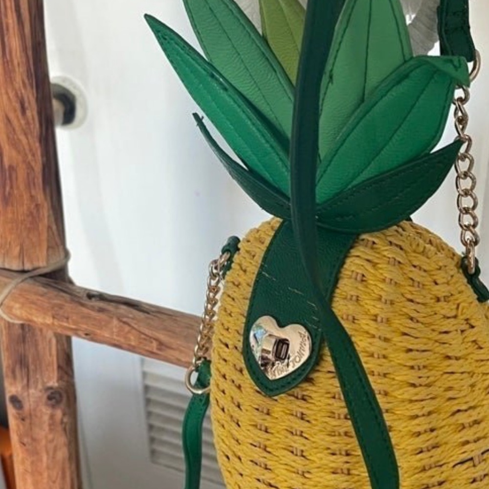 Betsy Johnson wristlet / purse . Discontinued Pineapple